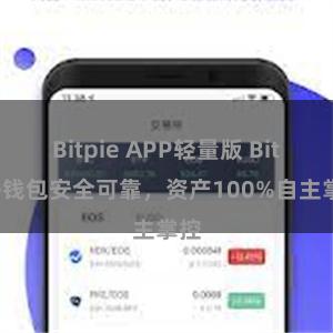 Bitpie APP轻量版 Bitpie钱包安全可靠，资产100%自主掌控