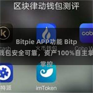 Bitpie APP功能 Bitpie钱包安全可靠，资产100%自主掌控