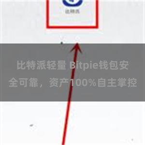 比特派轻量 Bitpie钱包安全可靠，资产100%自主掌控