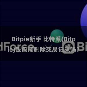 Bitpie新手 比特派(Bitpie)钱包能删除交易记录吗？