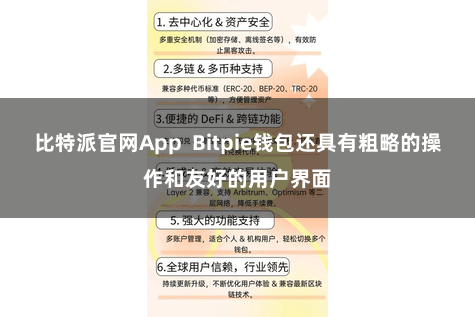 比特派官网App  Bitpie钱包还具有粗略的操作和友好的用户界面